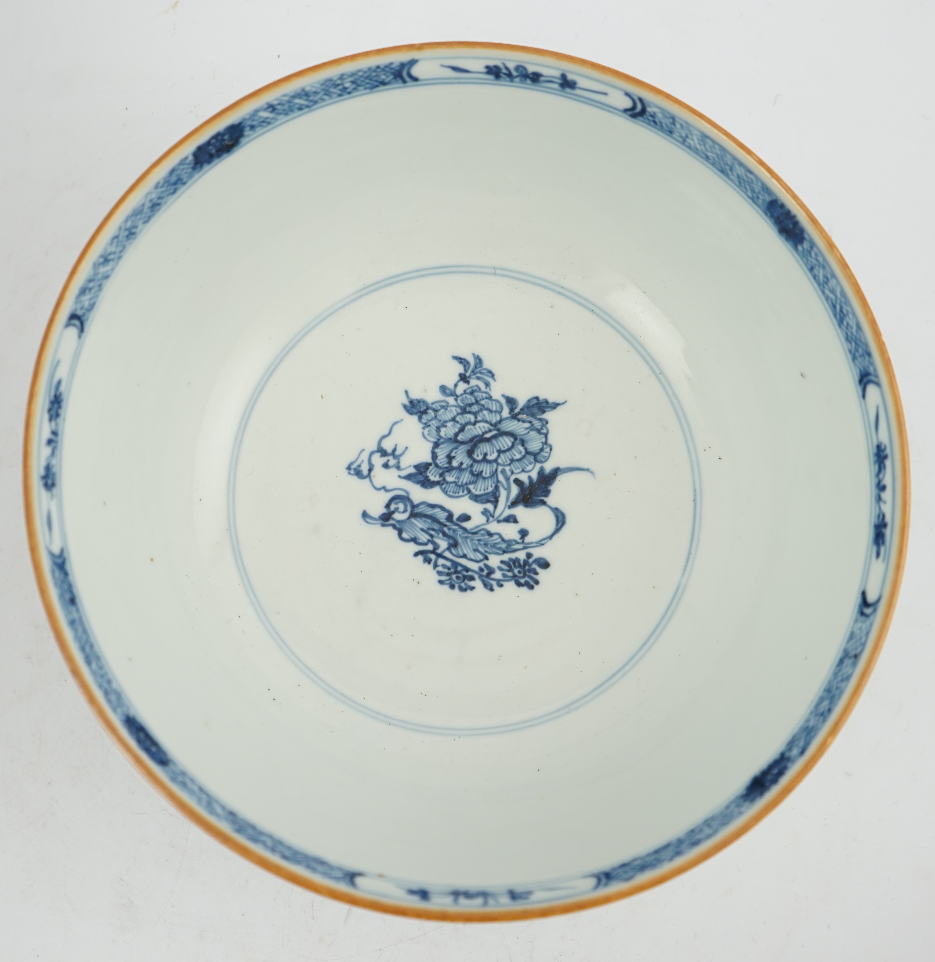 A Chinese blue and white bowl, Yongzheng/Qianlong period